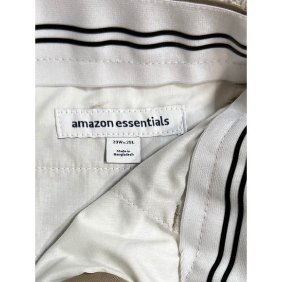 Men's Amazon Essentials Khaki Pants Size 29x29 - Picture 3 of 7